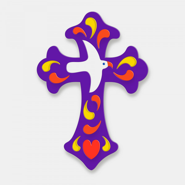 croix religion violet