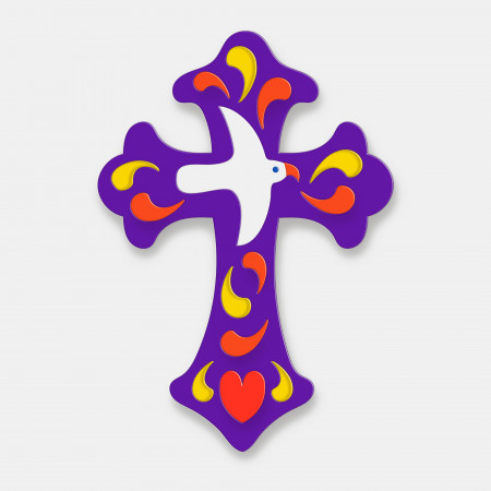 croix religion violet
