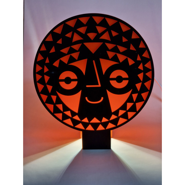 lampe masque africain