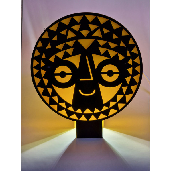 lampe originale masque africain