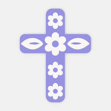 croix chretienne violet