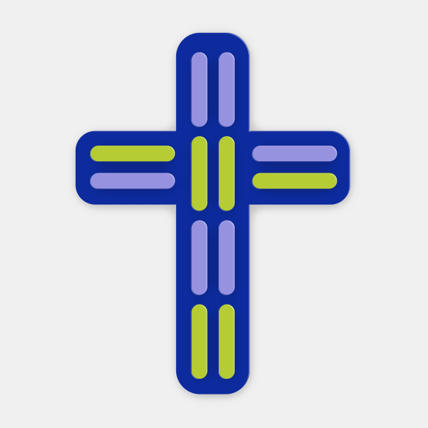 croix chrétienne bleu foncé